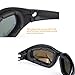 Zabarsii Polarized Sunglasses, Bulletproof CS, Tactical Goggles, Field Motorcycle,Windproof Mirror,Fit for Male or Female Black