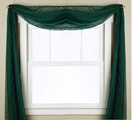 Amazon Com Nk Linen Collections Window Sheer Curtains Scarf