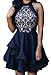 ZKESS Women's Sleeveless Lace Party Club Skater Dress Medium Size Black