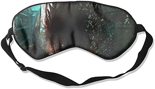 GUOFULIN Sleeping Eye Mask Fierce Shark Silk Adjustable Eyeshade Silk Mask Shade
