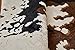NativeSkins Faux Cowhide Rug (4.6ft x 5.2ft) - Cow Print Area Rug for a Western Boho Decor - Synthetic, Cruelty-Free Animal Hide Carpet with No-Slip Backing, Cow Print Rug