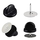 120 Pieces Tie Tacks Blank Pins with 120 Pieces PVC Rubber Pin Backs