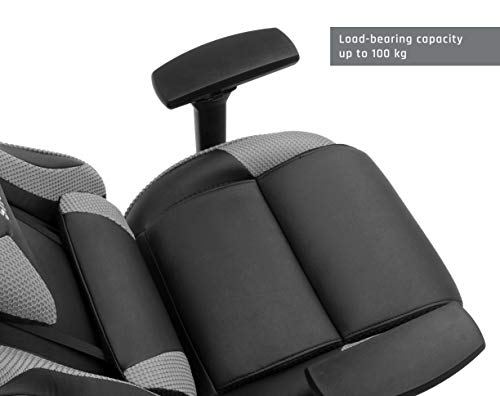 snakebyte Universal Gaming Seat, Racing Chair, Ideal for Long Gaming Sessions - Grey (PS4) - Thumbnail 4