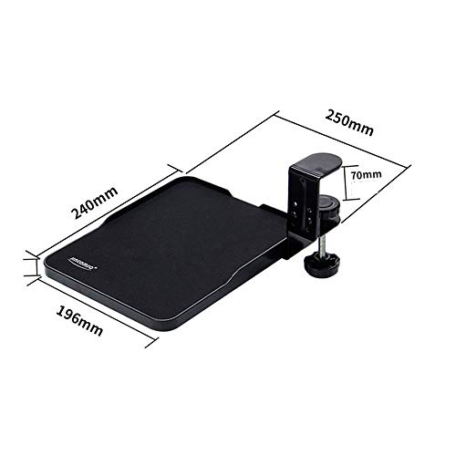 Mouse Tray Clamp Under Desk Mouse Platform Clip on Mouse Pad Slide Out