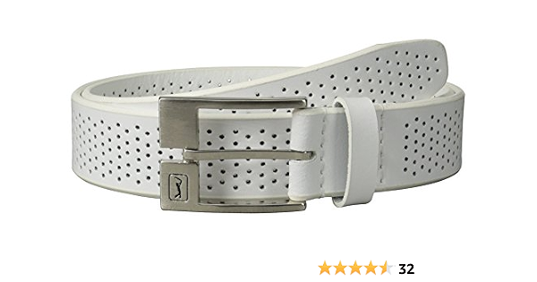 PGA TOUR Men's Perforated Leather Belt 