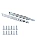 Amazon Basics AB-5001 Ball Bearing Drawer Slides, 12 Inch, Nickel Plated-Steel