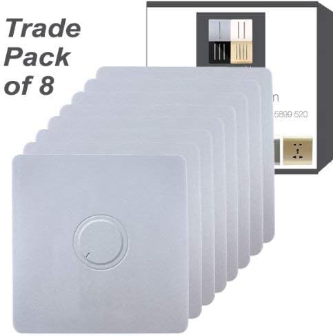 Trendi Artistic Modern Glossy Tactile 1 Gang 1 Way Dimmer Switch Black Trade Pack (x8) Art-DMBK