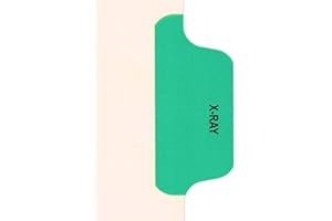 ECOM FOLDERS Individual Chart Divider Packs, X-Ray (Light Green), Side Tab 1/8th Cut, Pos #4 (Pack of 50)