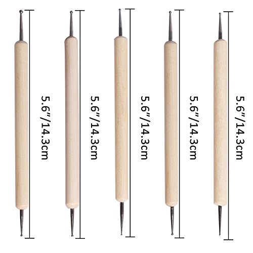 COCODE 13PCS Dotting Tool Ball Stylus for Rock Painting, Pottery Clay Modeling Set, Sculpting Kit for Mandala Art Carving