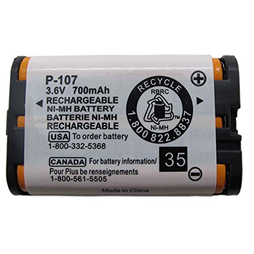 QBLPOWER HHRP107 HHR-P107 HHR-P107A HHRP107A Rechargeable Batteries for Panasonic Cordless Phone 3.6v 700mAh Ni-MH (1 Pack HHR-P107)