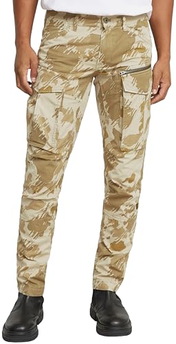 G-Star Homme Pantalon Rovic Zip 3D Regular Tapered, Multicolore (dk brick gd glitch beach camo D02190-D955-H174), 36W / 30L