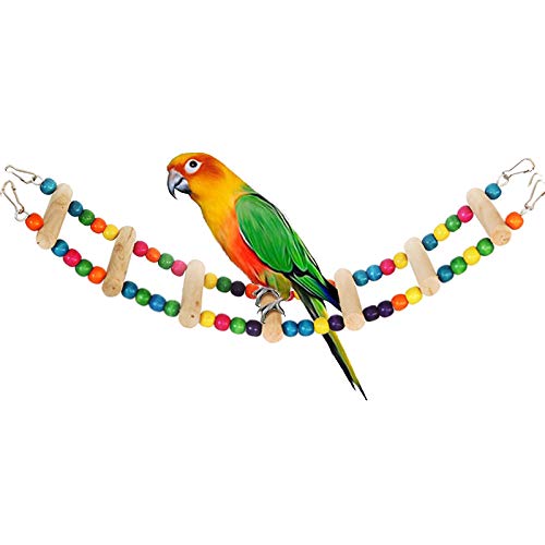 image for Orangelight Wood Bird Ladder Bird Cage Accessories Made with Natural W