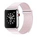 penen for Apple Watch Band 38mm 42mm Soft Nylon Watch Sport Loop Band Adjustable Closure Wrist Strap Breathable Woven Nylon Replacement Strap for Apple Watch Series 3,2,1 (Pearl Pink, 38 mm)