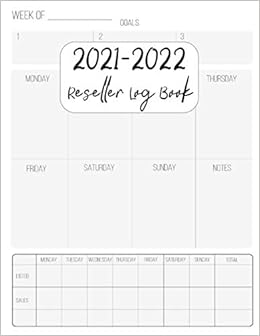 Amazon.com: 17-17 Reseller Log Book: Daily Sales Organizer