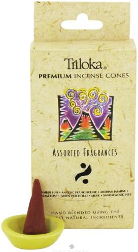 TrilokaIncense Cones, Earthy Assorted, 20 Grams