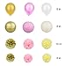 76 Pcs Gold Pink Party Decorations Kit SIMPZIA Party Supplies Including Paper Pom Poms,Tissue Lanterns,Garland,Party Balloons, Straws, Party Flakes for Birthday Party, Baby Shower,Engagement,Wedding