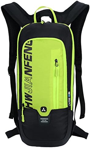 Veenajo 10L Cycling Backpack Water-resistant Biking Rucksack Breathable Hydration Pack Lightweight Ski Rucksack for Outdoor Sports Running Hiking Camping Mountaineering Skiing Green