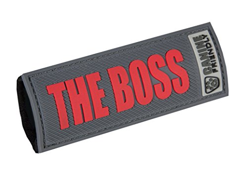 CANINE FRIENDLY Bark Notes Patch for Collar or Leash | THE BOSS, 1-Inch Width