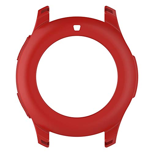 Lywey 1PC Soft TPU Prevent Scratches Protection Silicone Full Case Cover Best for Gear S3 Frontier/Galaxy Watch 42MM / 46MM (42MM, Red)