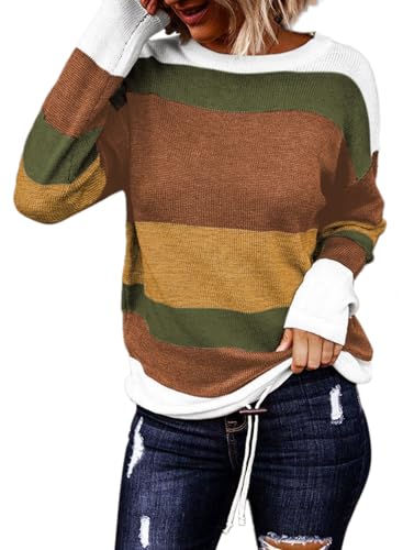 Dokotoo Women Color Block Knit Sweater