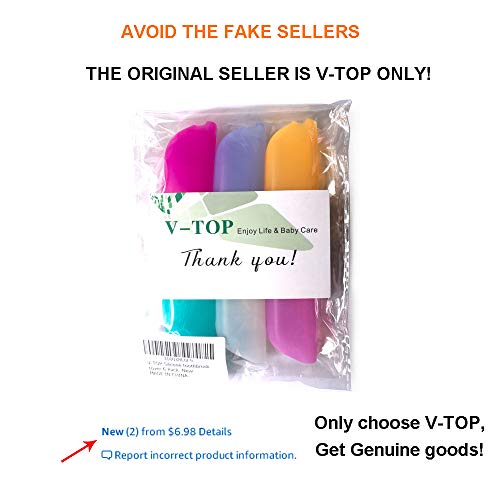 V-TOP Silicone toothbrush case covers Pack of 6, great for home and outdoor