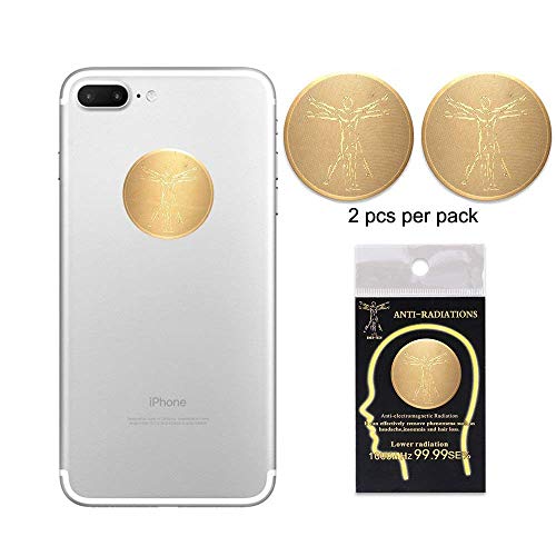 2 Pack-EMF Protection Cell Phone Anti Radiation Protector Sticker, Negative Ions EMF Blocker for Mobile Phones,Laptop and All Electronic Devices