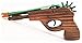 White Fox Toys Wooden Rubber Band Gun Red Bat Enforcer Pistol with Extra Rubber Bands Ammo and Army Men Targets