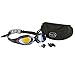 Bezzee-Pro Mirrored Swimming Goggles No Leak Watertight Adjustable Silicone Head Strap Antifog UV Protection PC Lenses Adult Men Women Swim Goggles with Swimming Ear Plugs and Goggles Carrying Case