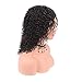 cute fairy 100% Human Hair Wig Kinky Curly Wig with Bangs Black Deep Culy Wig Fluffy Wavy Wig Nature Looking Glueless Wig 18inches