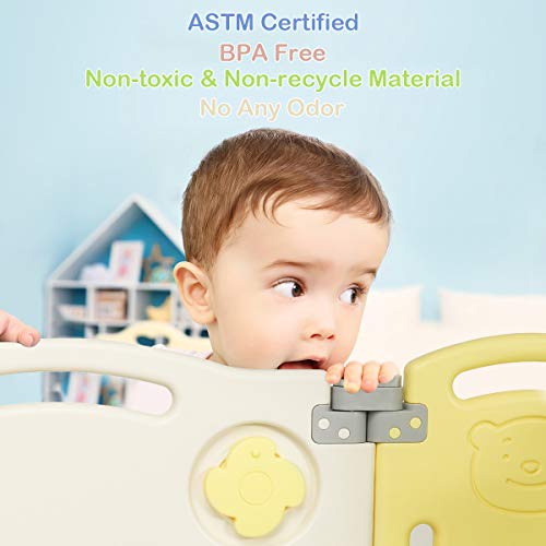 image for Costzon Baby Playpen, 14-Panel Foldable Kids Safety Activity Center Pl