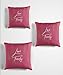 Love Freely Throw Pillows with Insert. Home Décor Red Pink Couch Pillows. Unique gift for her Inspirational Message Decorative Pillows sofa set. Perfect love Square Pillows (Faux Suede, 12x12 inch)