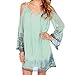 Anself Women Chiffon Off Shoulder Dress Backless Loose Shift Dress