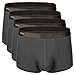 DAVID ARCHY Men's Underwear Bamboo Rayon Breathable Trunks Basic Solid Super Soft Underwear in 4 Pack No Fly (M, Dark Gray - 2.5
