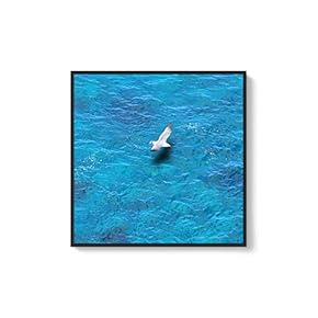 Framed Canvas Home Artwork Decoration Night Canvas Wall Art for Living Room, Bedroom - 16x16 inches