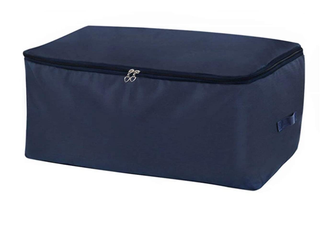 ZCHI Clothes Storage Bag 105L Large Capacity Organizer with Reinforced Handle Thick Fabric for Comforters, Duvets, Blankets, Bedding, Foldable with Sturdy Zipper，Navy Blue