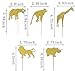 30 Pack Gold Glitter Jungle Animal Toppers Cupcake Picks Jungle Animals for Jungle safari Animals Party Baby Showers Birthday Party Cake Decorations
