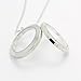 JOJO & LIN Magnetic Floating Locket Charm 30mm Medium with Snake Chain Thanksgiving Day Gift (Silver Round Crystal)