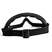 Unigear Half Face Lower Mask with Airsoft Goggle Foldable Mesh Adjustable Tactical Metal Steel Mask for Airsoft/Hunting/Paintball/Shooting (Black+Black)