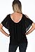 AlvaQ Womens Summer Sexy Silk Chiffon Ruffle Cold Shoulder Work Casual Tunic Top Blouses Medium Black…