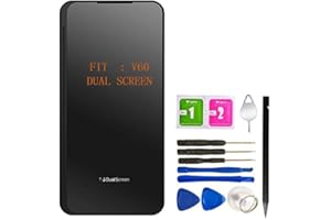 COCOPARTS V60 ThinQ Dual Screen Glass Replacement with Pre- Installed Tape for The Case Cover for LG V60 ThinQ All Model +Tools (Dual Screen Glass)