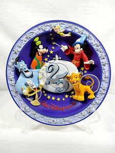 Walt Disney World 25th Anniversary 3D Collectors Plate