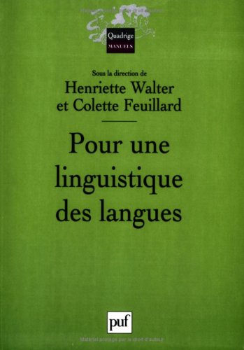 Pour une linguistique des langues