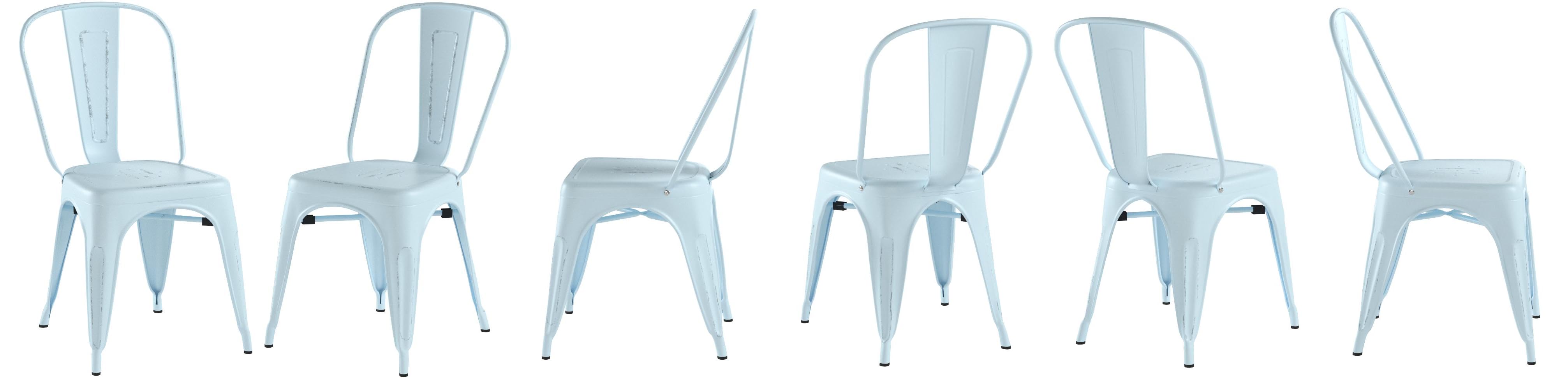 Metal Dining Chairs Set Of 4 Indoor Outdoor Chairs Patio Chairs Stackable Chair Restaurant Chair 18 Inch Seat Height Chic Metal Kitchen Chairs Trattoria Chairs Metal Tolix Side Bar Chairs Amazon In Furniture