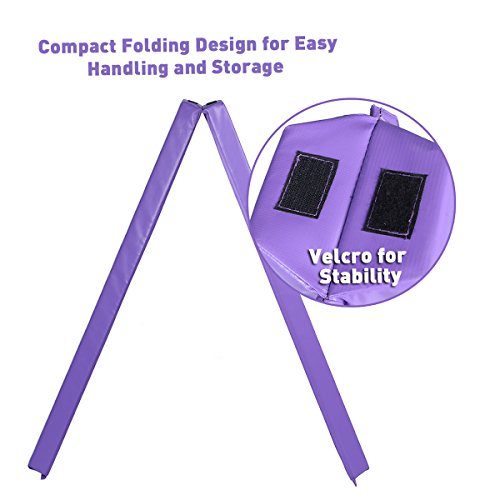 gymmatsdirect Gymnastics Balance Beam, 9' Long Folding Floor Balance Beams Kids Home Practice (Purple, 9 Feet)