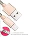 Ambet iPhone Lightning Cable to USB Cable- 3PCS 1.6Ft 3Ft 5Ft (0.5M 0.9M 1.5M) Gold Cord -Sync apple iOS iPhone Charging Charger Cable for iPhone 7/SE/6s/6/ 5/5c/5s/Plus, iPad, iPod