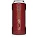 BrüMate Hopsulator Slim Double-walled Stainless Steel Insulated Can Cooler for 12 Oz Slim Cans (Glitter Ruby)