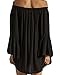 ZANZEA Women's Sexy Off Shoulder Chiffon Lace Ruffle Sleeve Blouse Mini Dress
