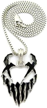 Letter Love Fashion Hip Hop Mushroomhead Symbol Pendant 2Mm 24" Box Chain Necklace
