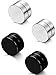 Besteel Stainless Steel Acrylic Circle Round Magnetic Earrings for Men Studs Plugs Non Piercings Clip On Girl Gauges for Ears 2 Pairs 10mm