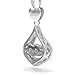 Pearl of Dream You Are The One Designer Jewelry Twinkling Heart Collection Sterling Silver Pendant Necklace